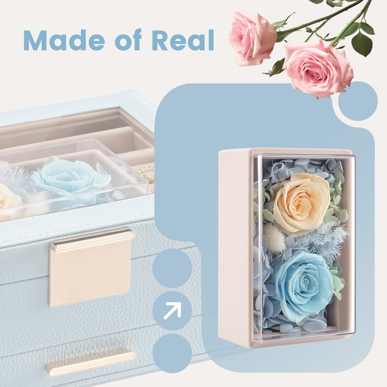 Preserved Flower Jewelry Box