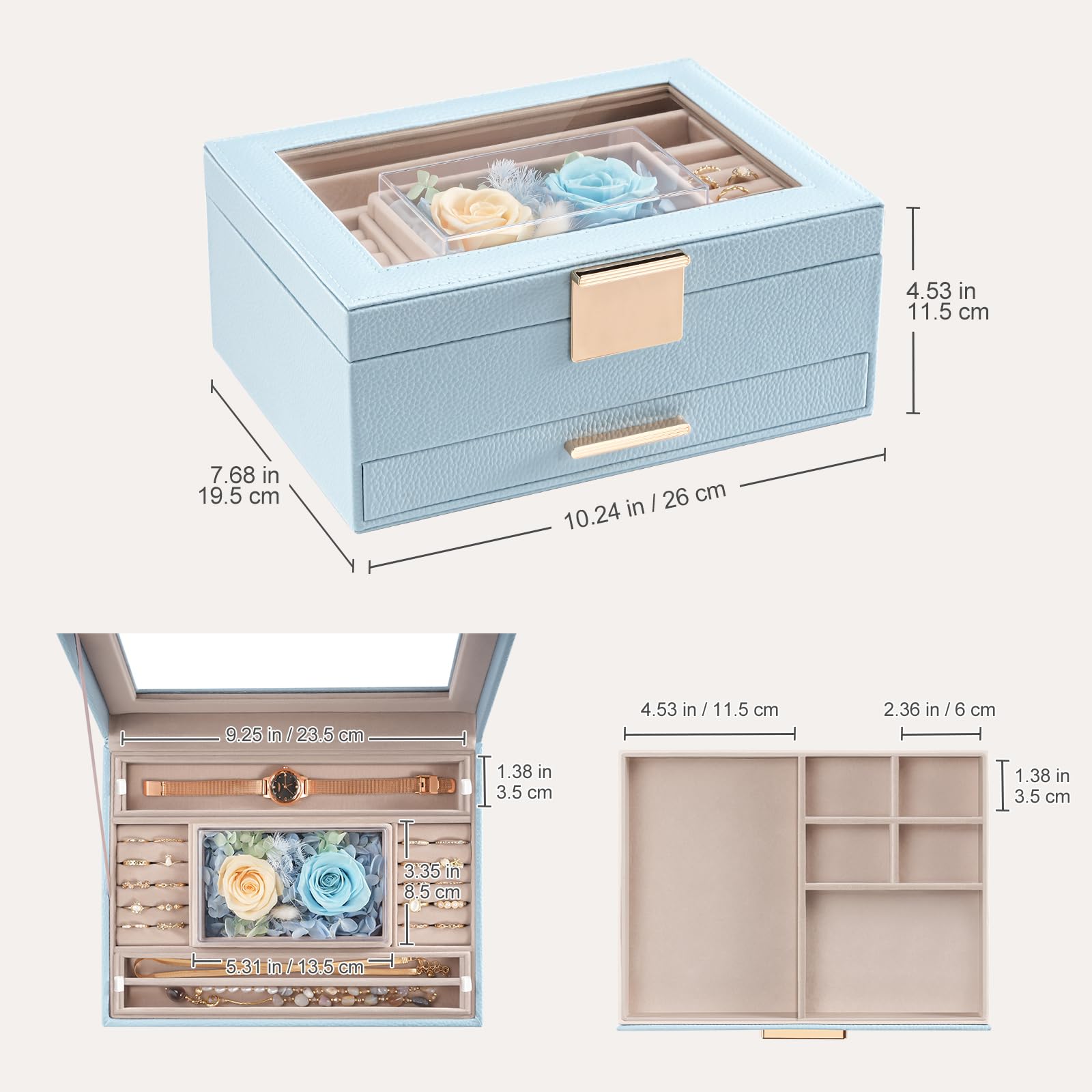 Preserved Flower Jewelry Box