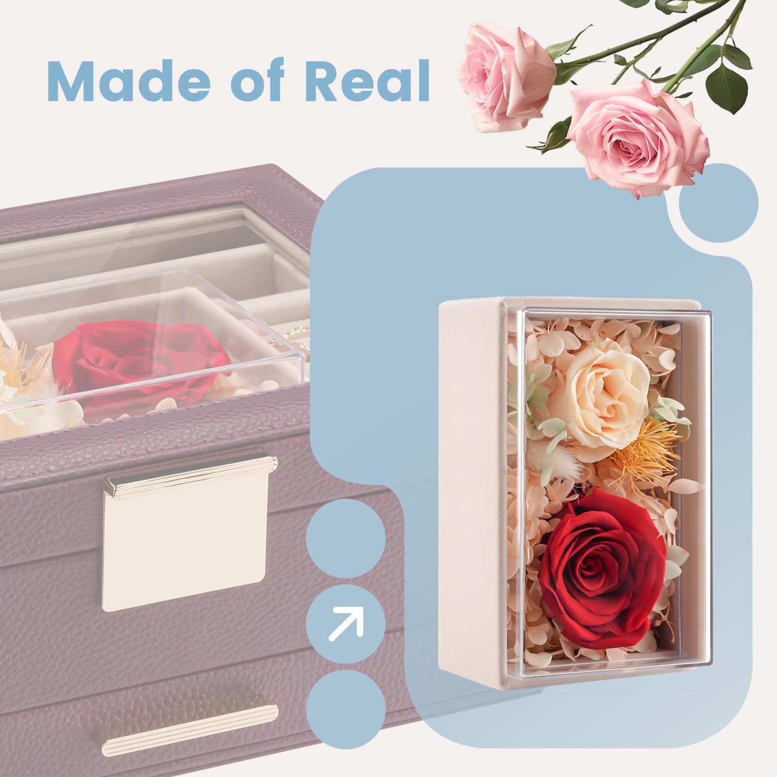 Preserved Flower Jewelry Box