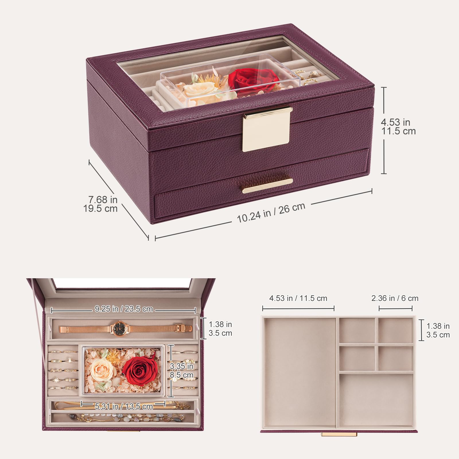 Preserved Flower Jewelry Box