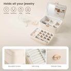 Jewelry Box with Bow Clasp and Mirror