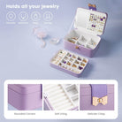Jewelry Box with Bow Clasp and Mirror