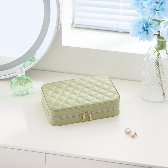 Travel Jewelry Organizer Box with Mirror