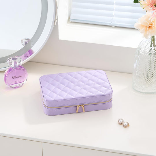 Travel Jewelry Organizer Box with Mirror