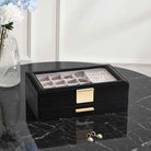 Large Earring Jewelry Box Case with Drawer and Grid