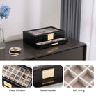 Large Earring Jewelry Box Case with Drawer and Grid
