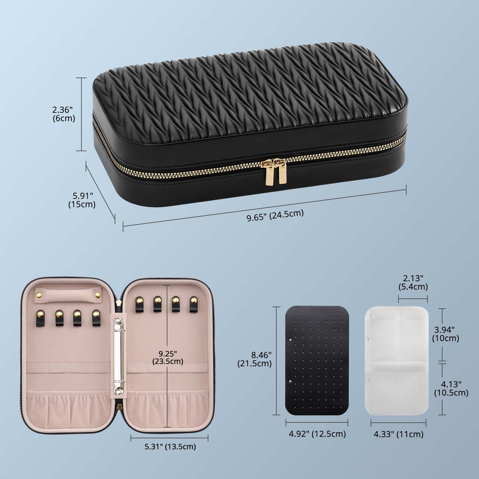 Portable Travel Binder-Style Jewelry Case