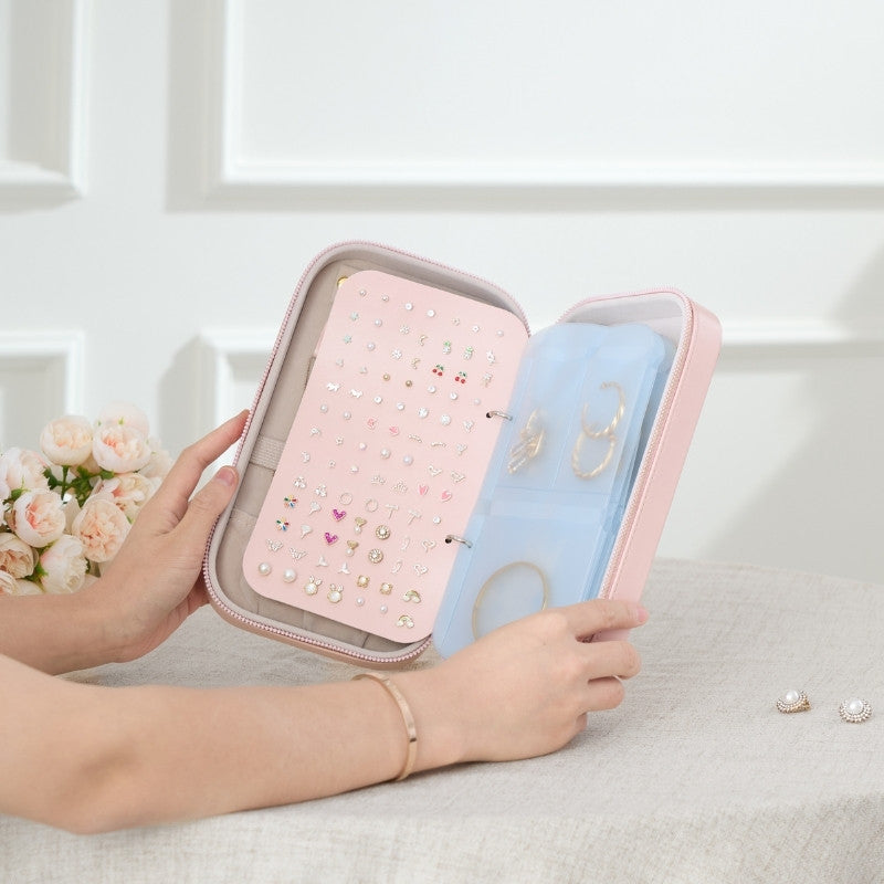 Portable Travel Binder-Style Jewelry Case