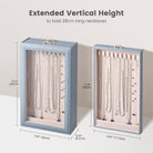 Necklace Organizer Box with Clear Lid