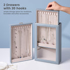 Necklace Organizer Box with Clear Lid