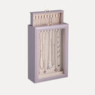 Necklace Organizer Box with Clear Lid