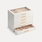 Luxury Leather Multi-Layer Jewelry Organizer