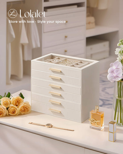 Luxury Leather Multi-Layer Jewelry Organizer