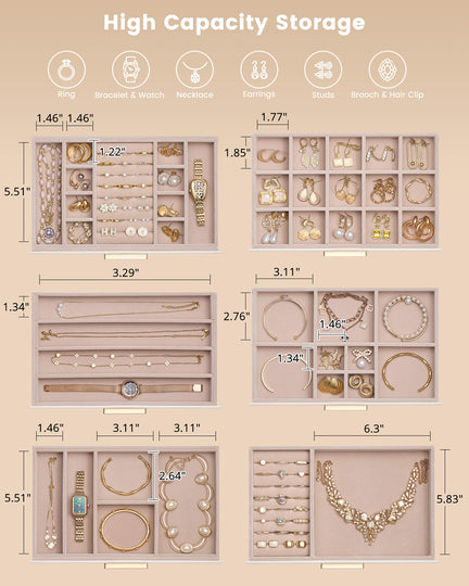 Luxury Leather Multi-Layer Jewelry Organizer