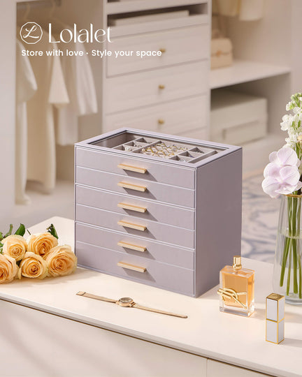 Luxury Leather Multi-Layer Jewelry Organizer