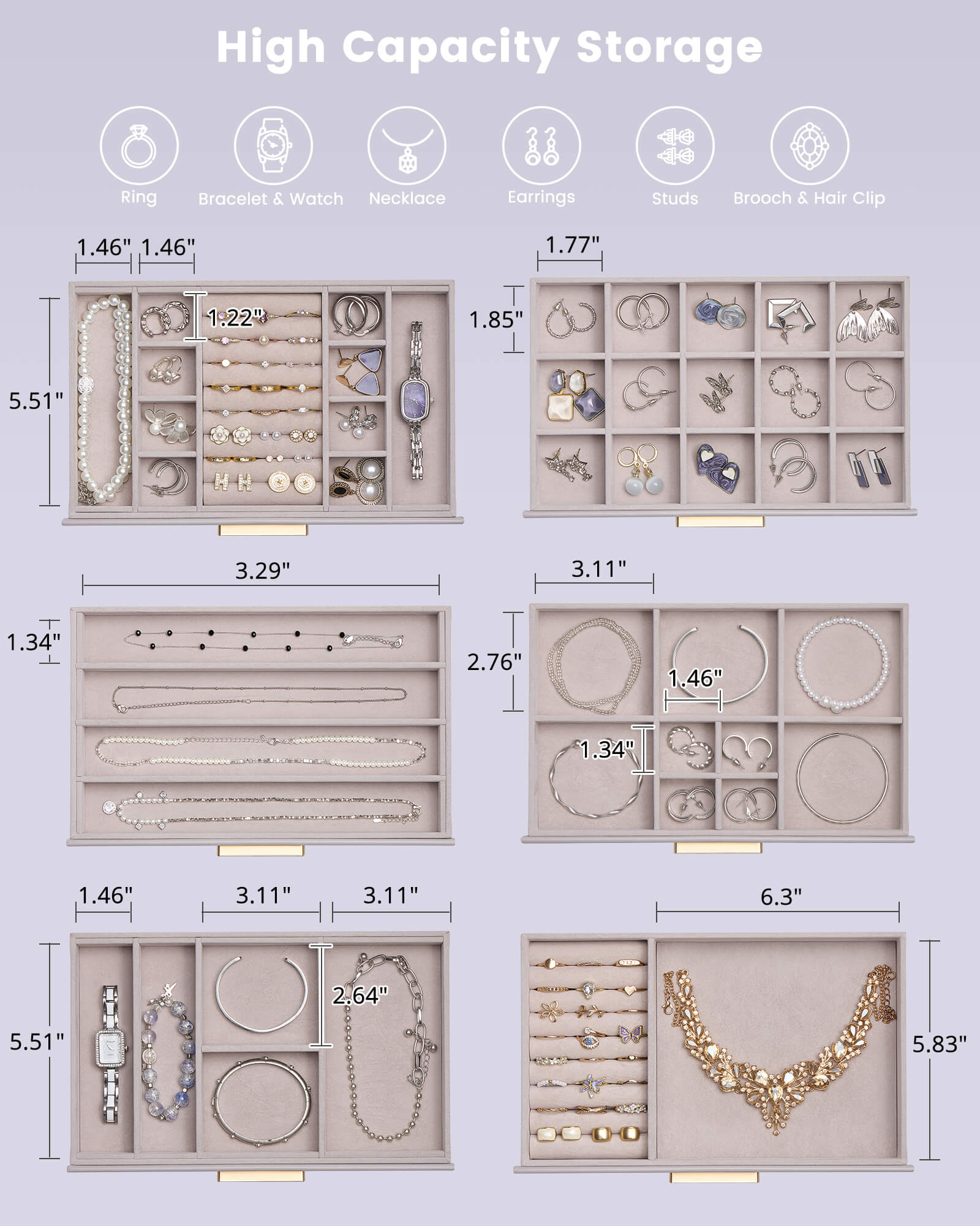 Luxury Leather Multi-Layer Jewelry Organizer