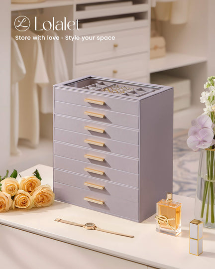 Luxury Leather Multi-Layer Jewelry Organizer