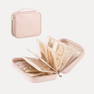 Ultra-Light Waterproof Travel Jewelry Organizer Case with Velvet Zippered Pouches