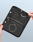 Ultra-Light Waterproof Travel Jewelry Organizer Case with Velvet Zippered Pouches