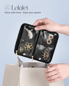 Ultra-Light Waterproof Travel Jewelry Organizer Case with Velvet Zippered Pouches