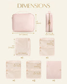 Ultra-Light Waterproof Travel Jewelry Organizer Case with Velvet Zippered Pouches