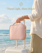 Ultra-Light Waterproof Travel Jewelry Organizer Case with Velvet Zippered Pouches