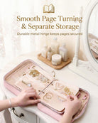 Ultra-Light Waterproof Travel Jewelry Organizer Case with Velvet Zippered Pouches