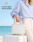 Ultra-Light Waterproof Travel Jewelry Organizer Case with Velvet Zippered Pouches