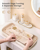 Ultra-Light Waterproof Travel Jewelry Organizer Case with Velvet Zippered Pouches