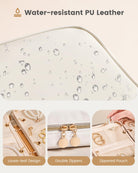 Ultra-Light Waterproof Travel Jewelry Organizer Case with Velvet Zippered Pouches