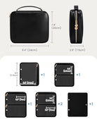 Ultra-Light Waterproof Travel Jewelry Organizer Case with Velvet Zippered Pouches