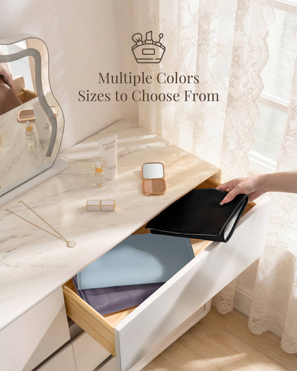Leather Foldable Roll Up Jewelry Storage Bag