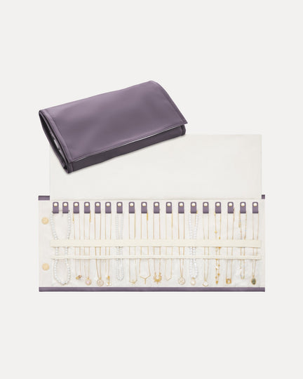 Leather Foldable Roll Up Jewelry Storage Bag