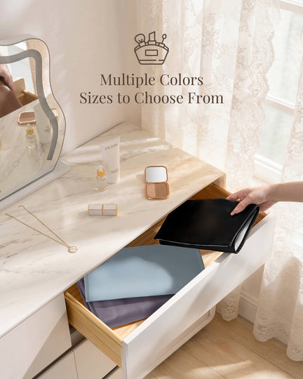 Leather Foldable Roll Up Jewelry Storage Bag