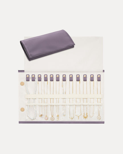 Leather Foldable Roll Up Jewelry Storage Bag