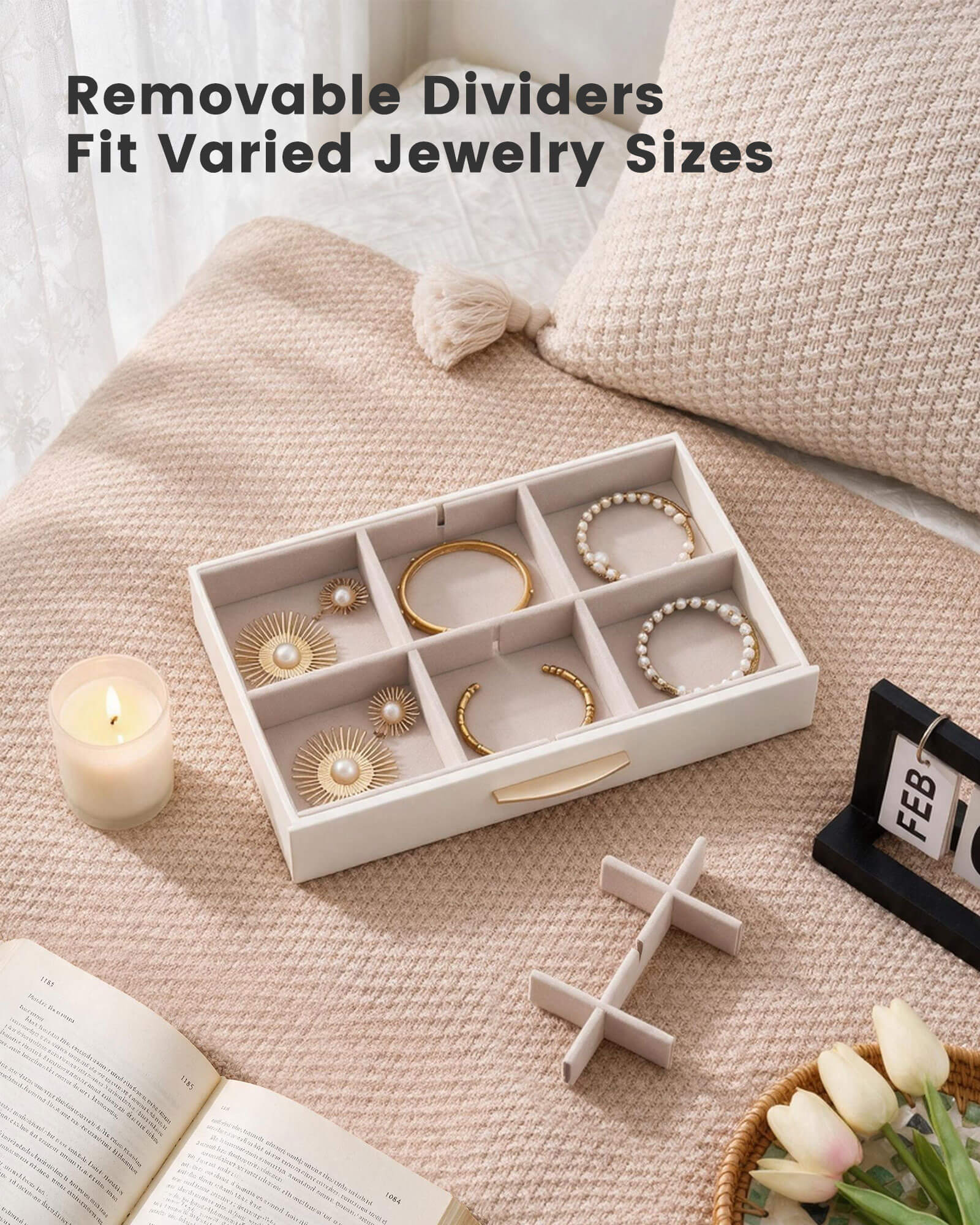 Large Capacity Multi-Layer Jewelry Organizer Box with Glass Lid