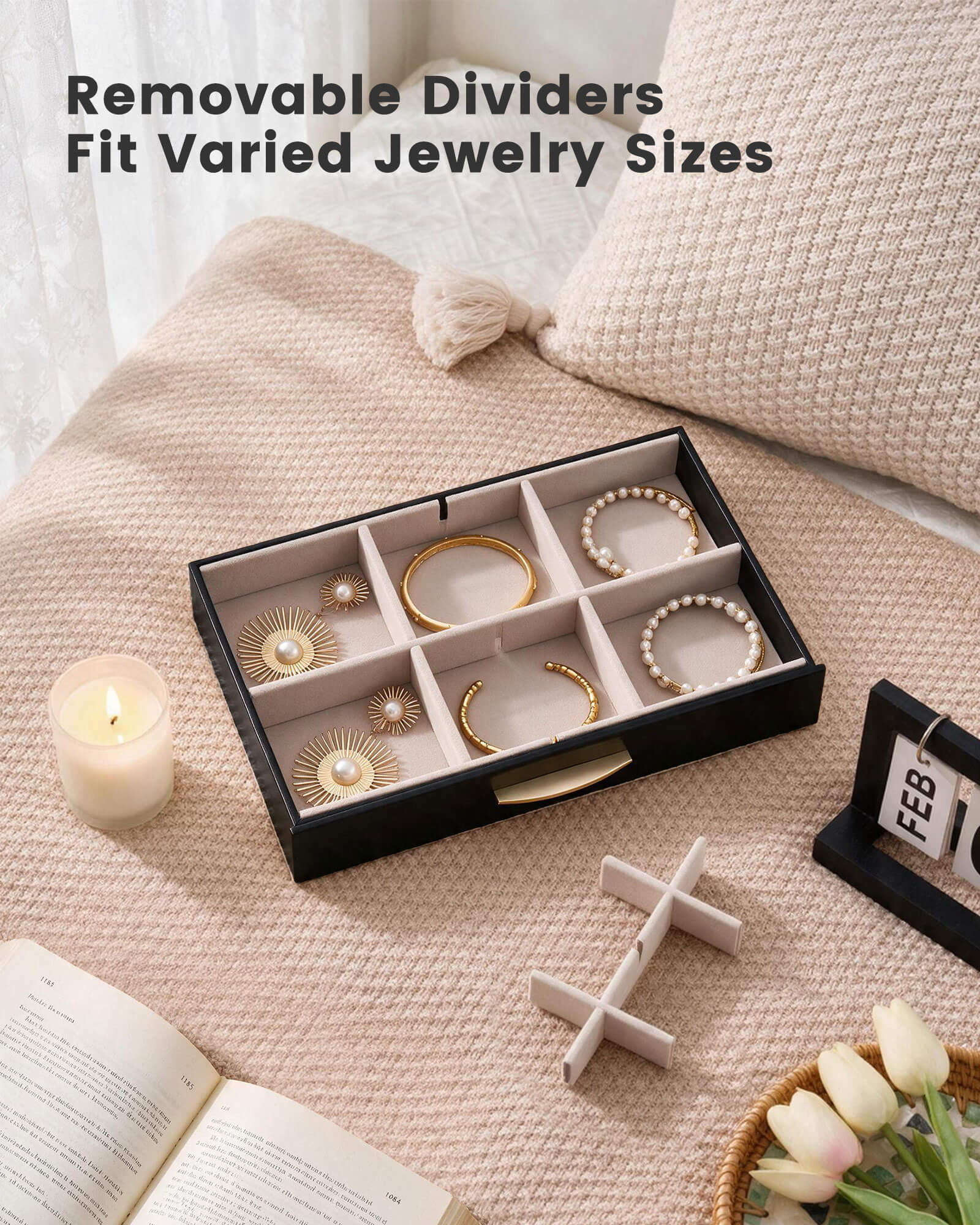 Large Capacity Multi-Layer Jewelry Organizer Box with Glass Lid