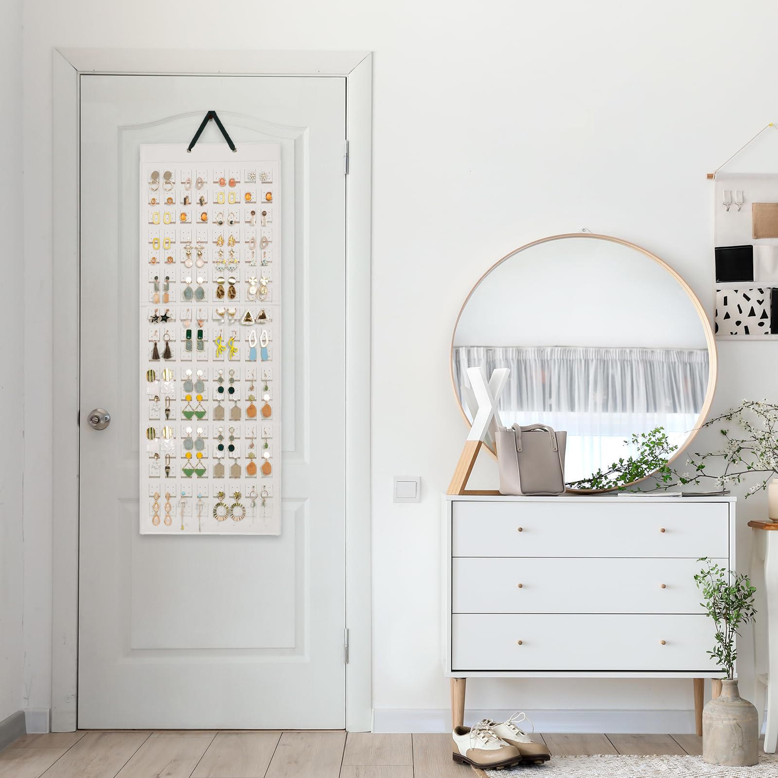 Felt Stud Hanging Earring Holder Organizer