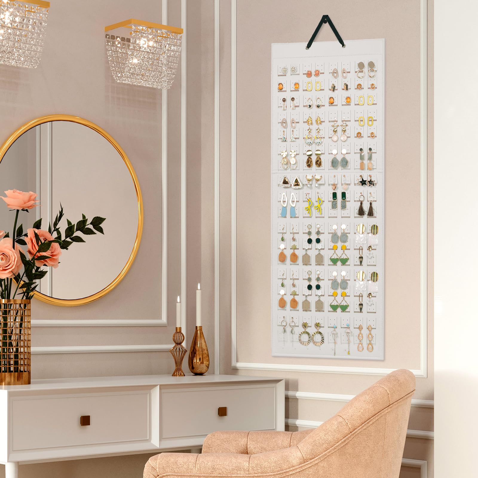 Felt Stud Hanging Earring Holder Organizer