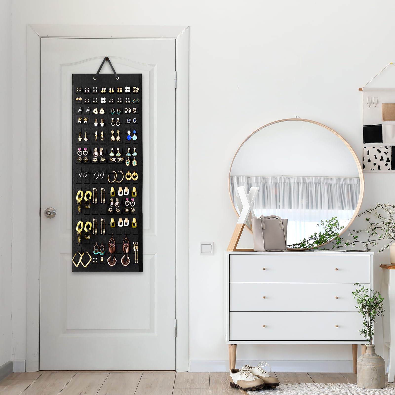 Felt Stud Hanging Earring Holder Organizer