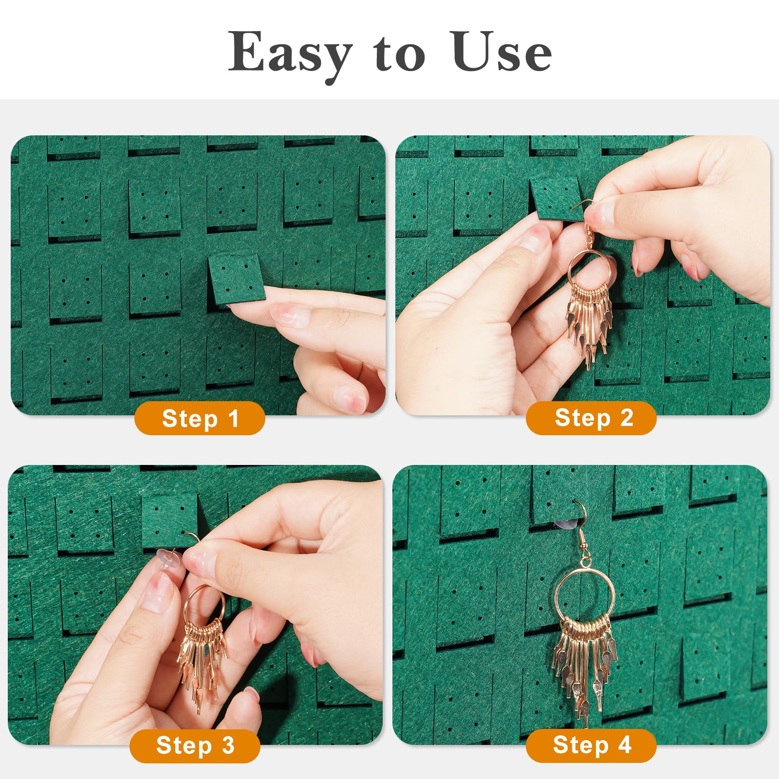 Felt Stud Hanging Earring Holder Organizer