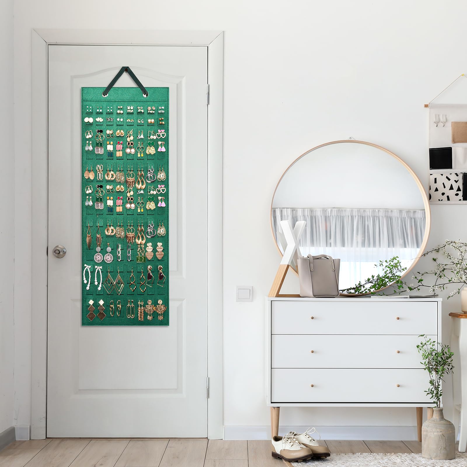 Felt Stud Hanging Earring Holder Organizer