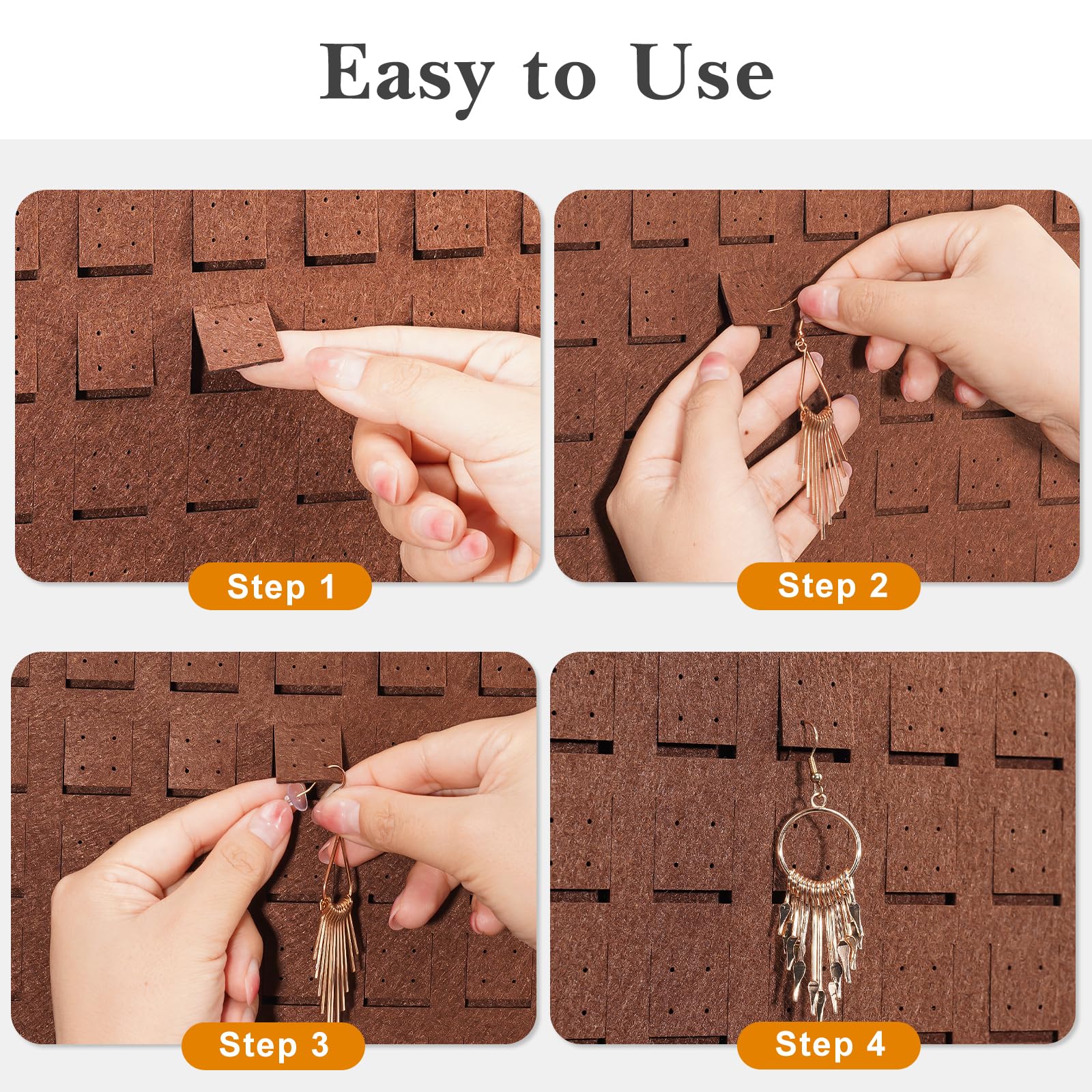 Felt Stud Hanging Earring Holder Organizer