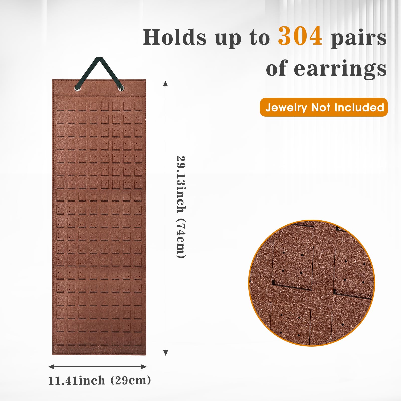 Felt Stud Hanging Earring Holder Organizer