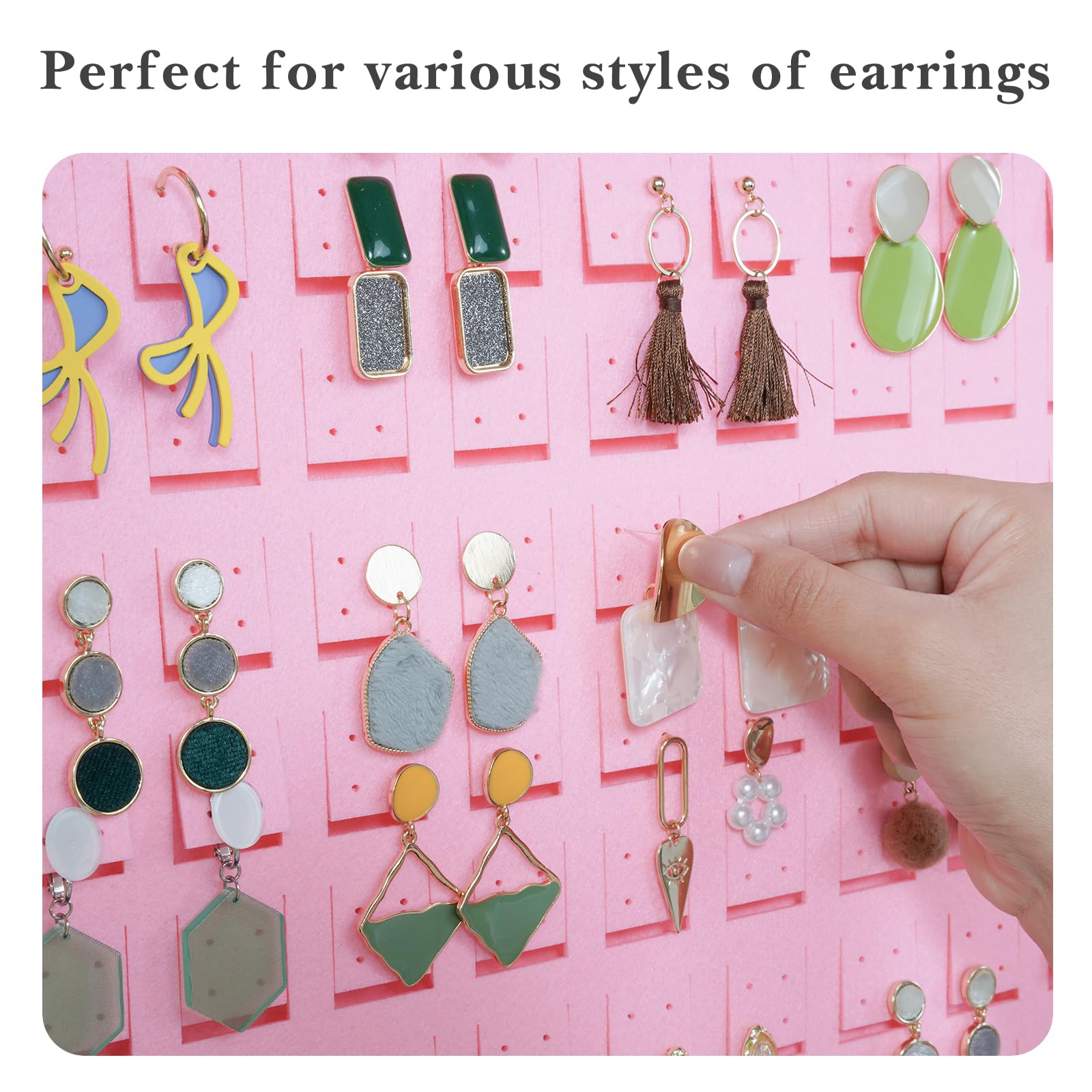 Felt Stud Hanging Earring Holder Organizer