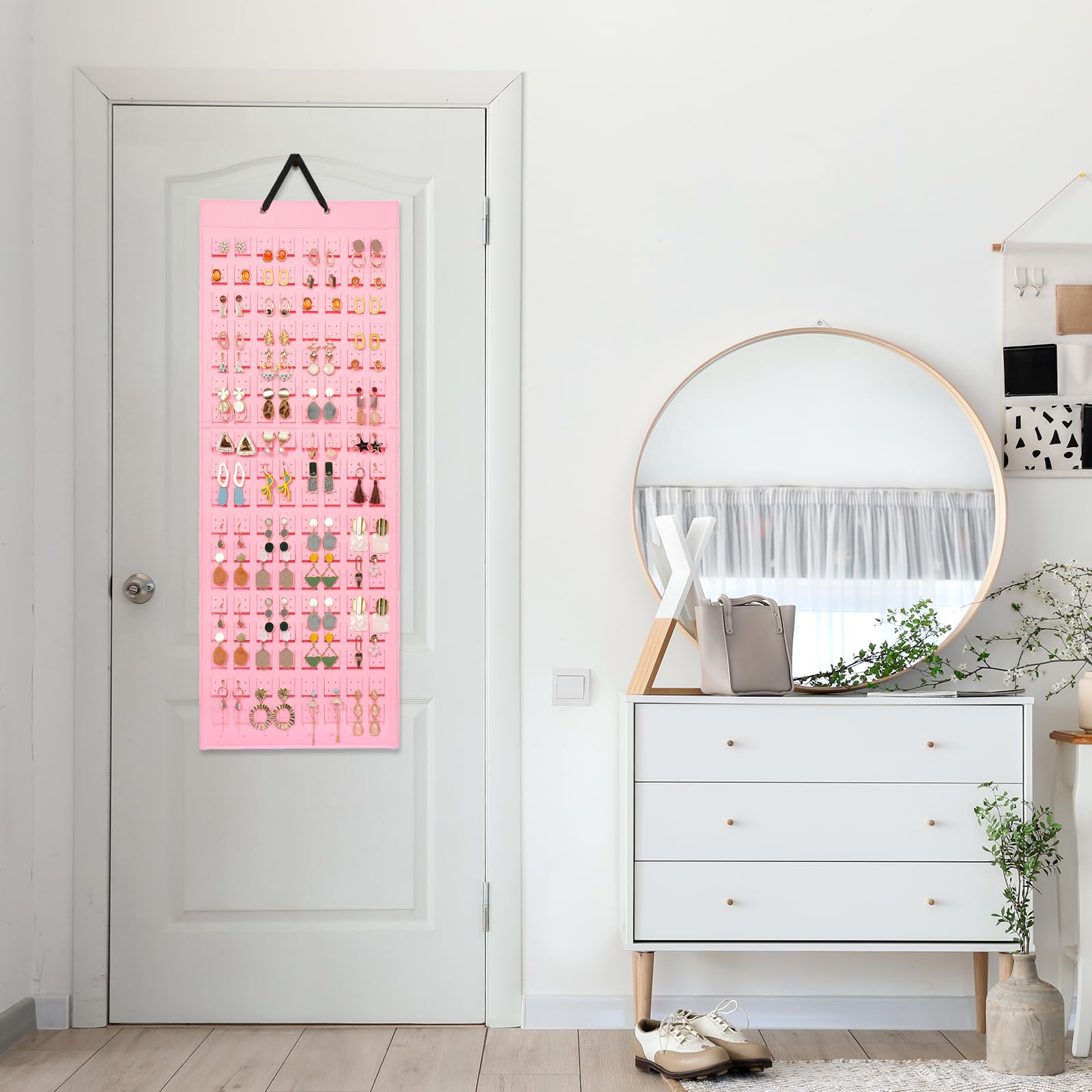 Felt Stud Hanging Earring Holder Organizer