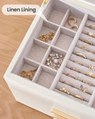 Multi-Layer Jewelry Organizer Box with Clear Lid