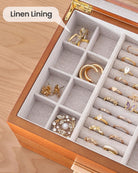 Multi-Layer Jewelry Organizer Box with Clear Lid