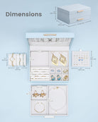 Elegant Large Capacity Jewelry Organizer Box with Multi-Layer Trays & Drawer