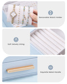 Elegant Large Capacity Jewelry Organizer Box with Multi-Layer Trays & Drawer